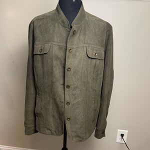 Chico's Olive Green Military Field Jacket